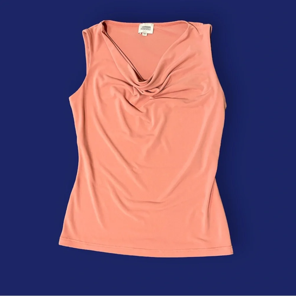 Blush Pink Vintage Cowl Neck Top - Picture 1 of 3